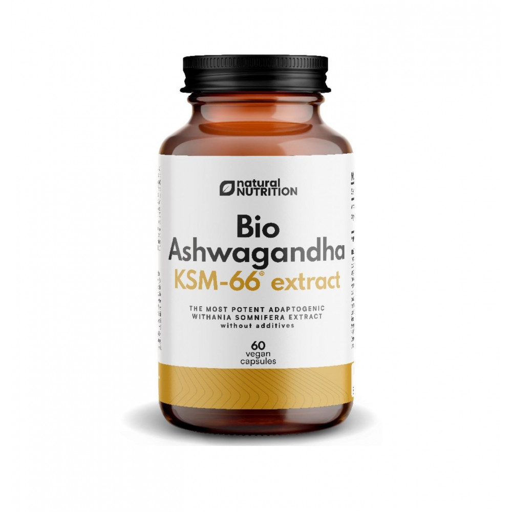 Bio Ashwagandha KSM-66 60 Kapseln - Natural nutrition