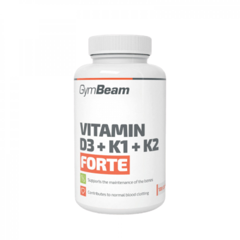 Vitamin D3+K1+K2 Forte 120 Kapseln - GymBeam